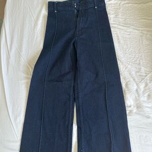 Zara Men's Relaxed Fit Dark Blue Jeans